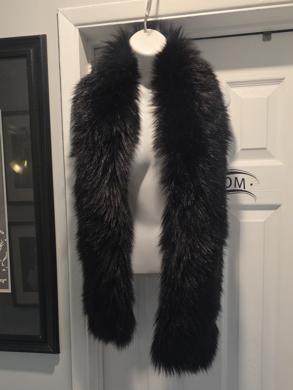a new day Black Faux Fur Stole